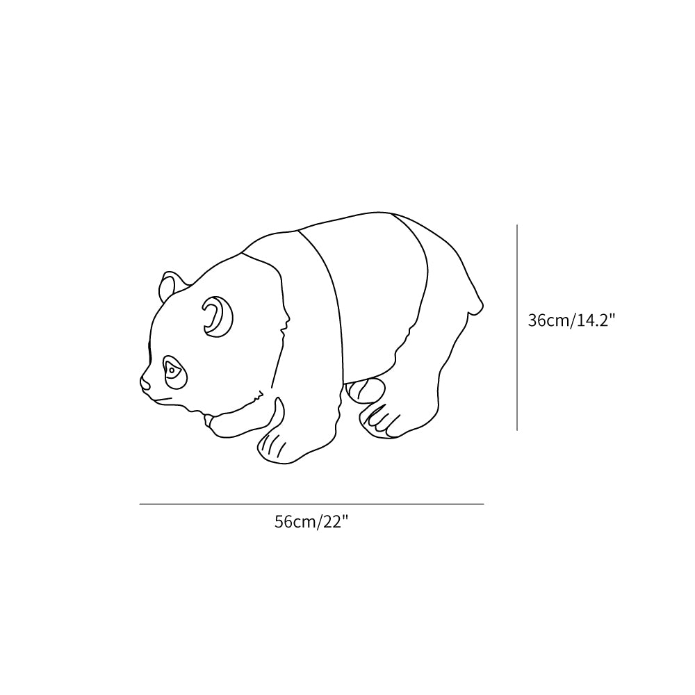 Panda Resin Outdoor Garden Lamp