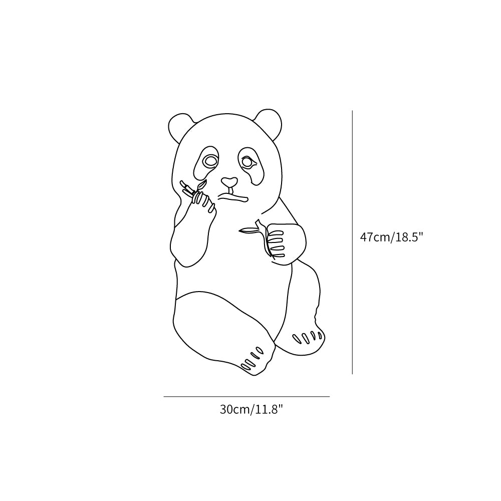 Panda Resin Outdoor Garden Lamp