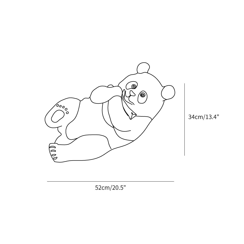 Panda Resin Outdoor Garden Lamp