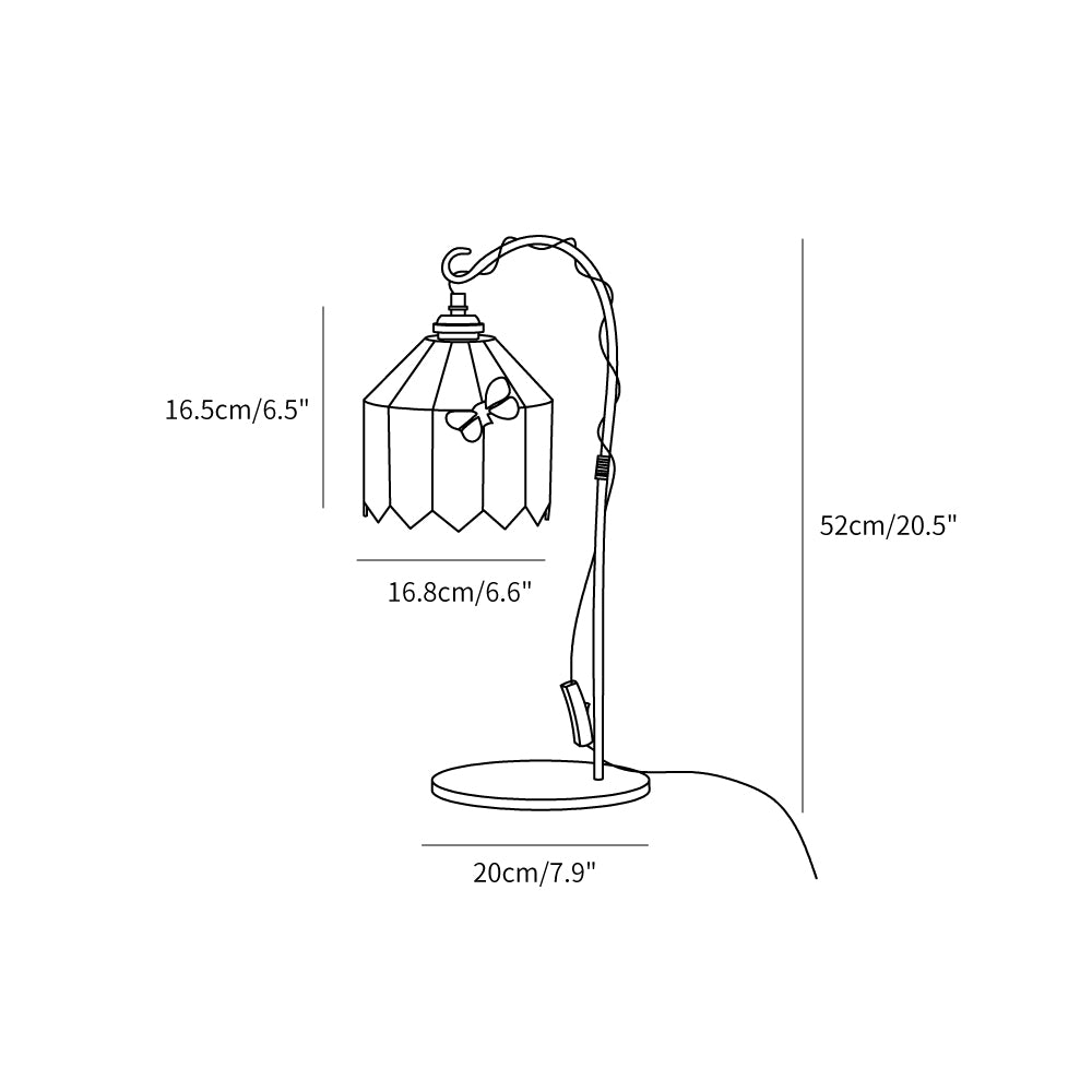 Tiffany Glass Butterfly Table Lamp