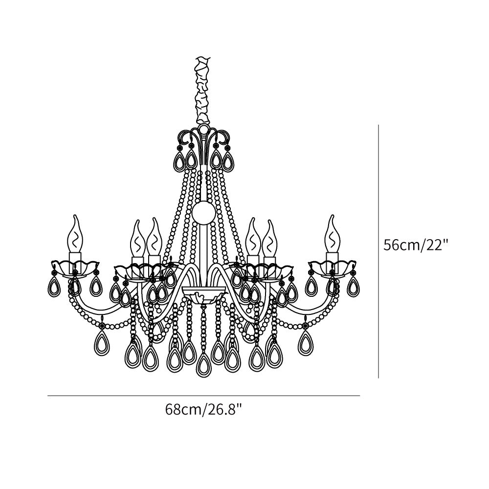 Candlestick Crystal Chandelier