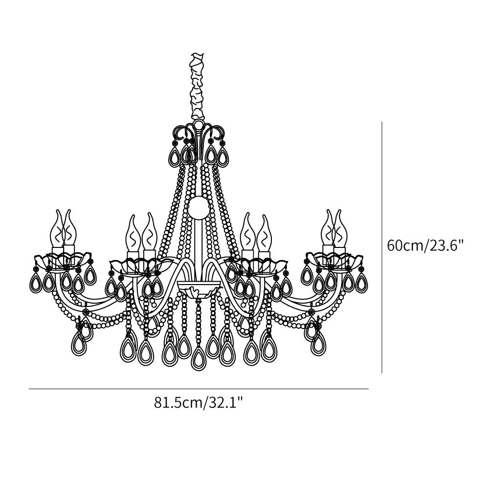 Candlestick Crystal Chandelier