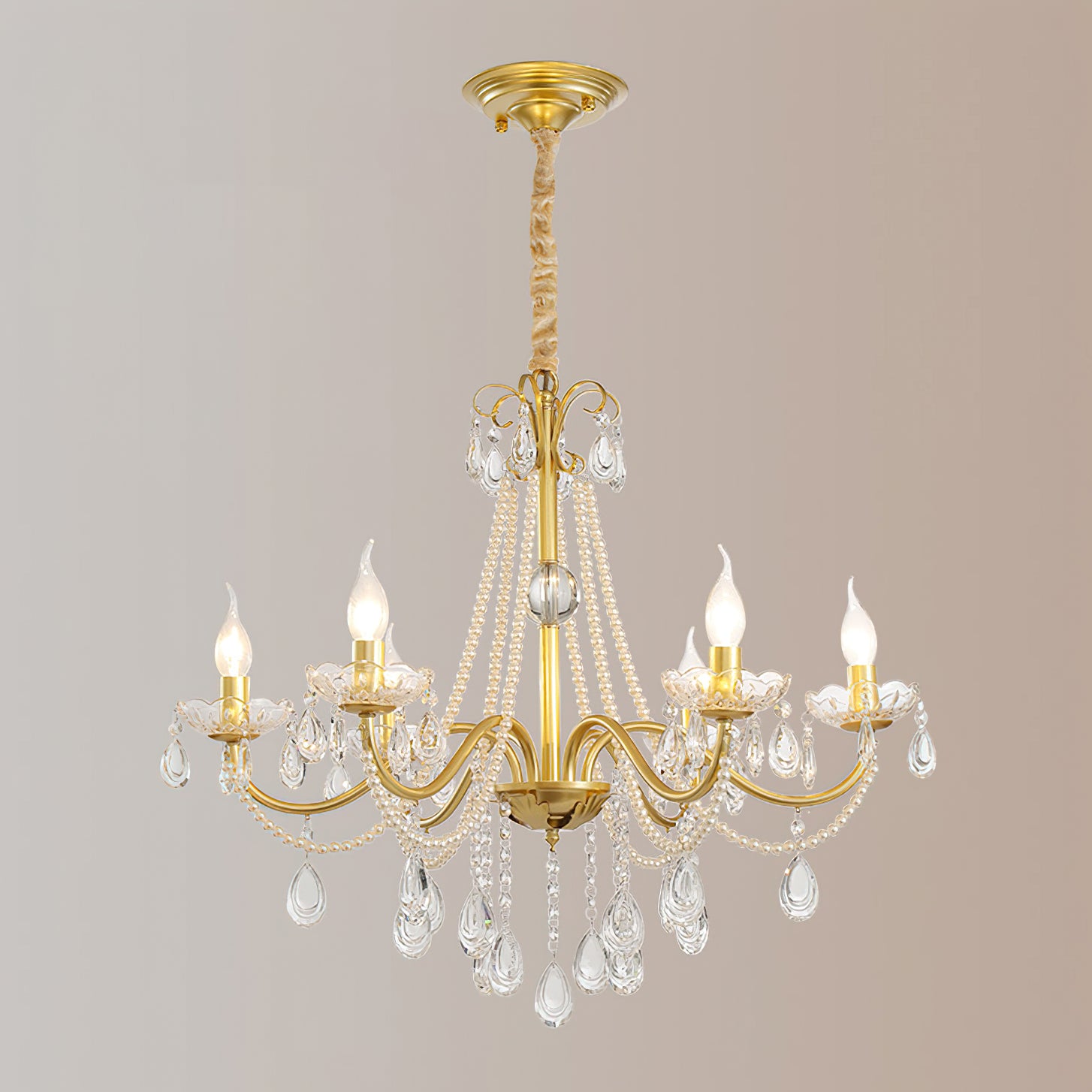 Candlestick Crystal Chandelier