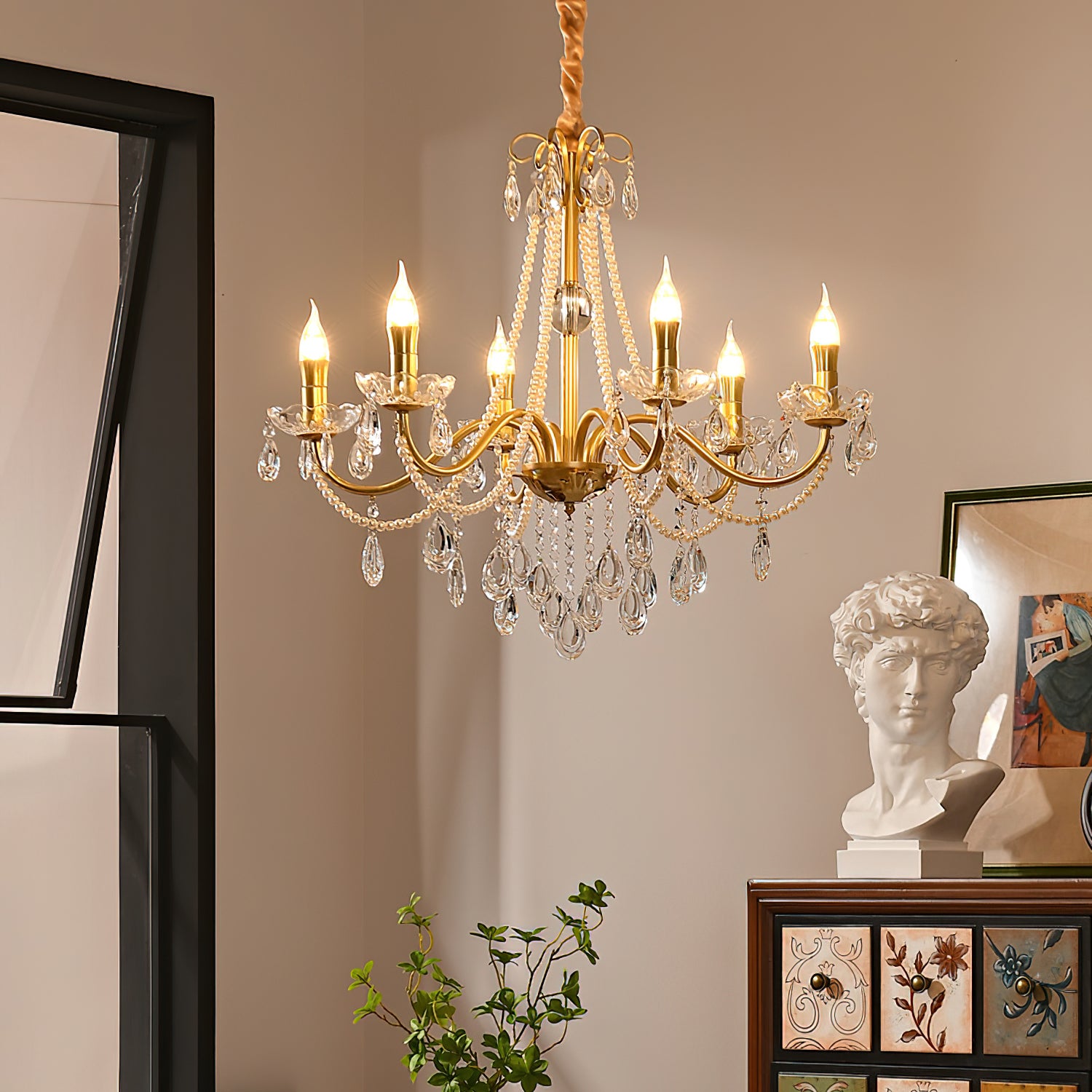 Candlestick Crystal Chandelier