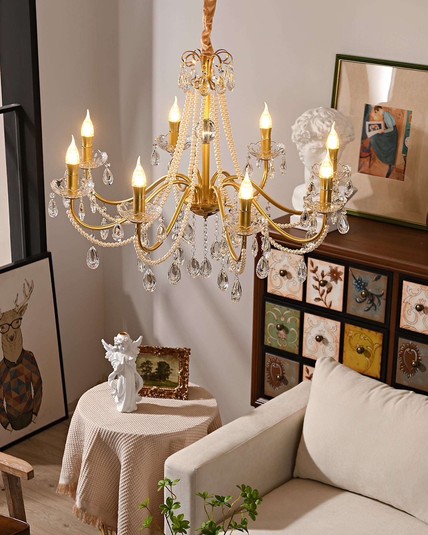 Candlestick Crystal Chandelier