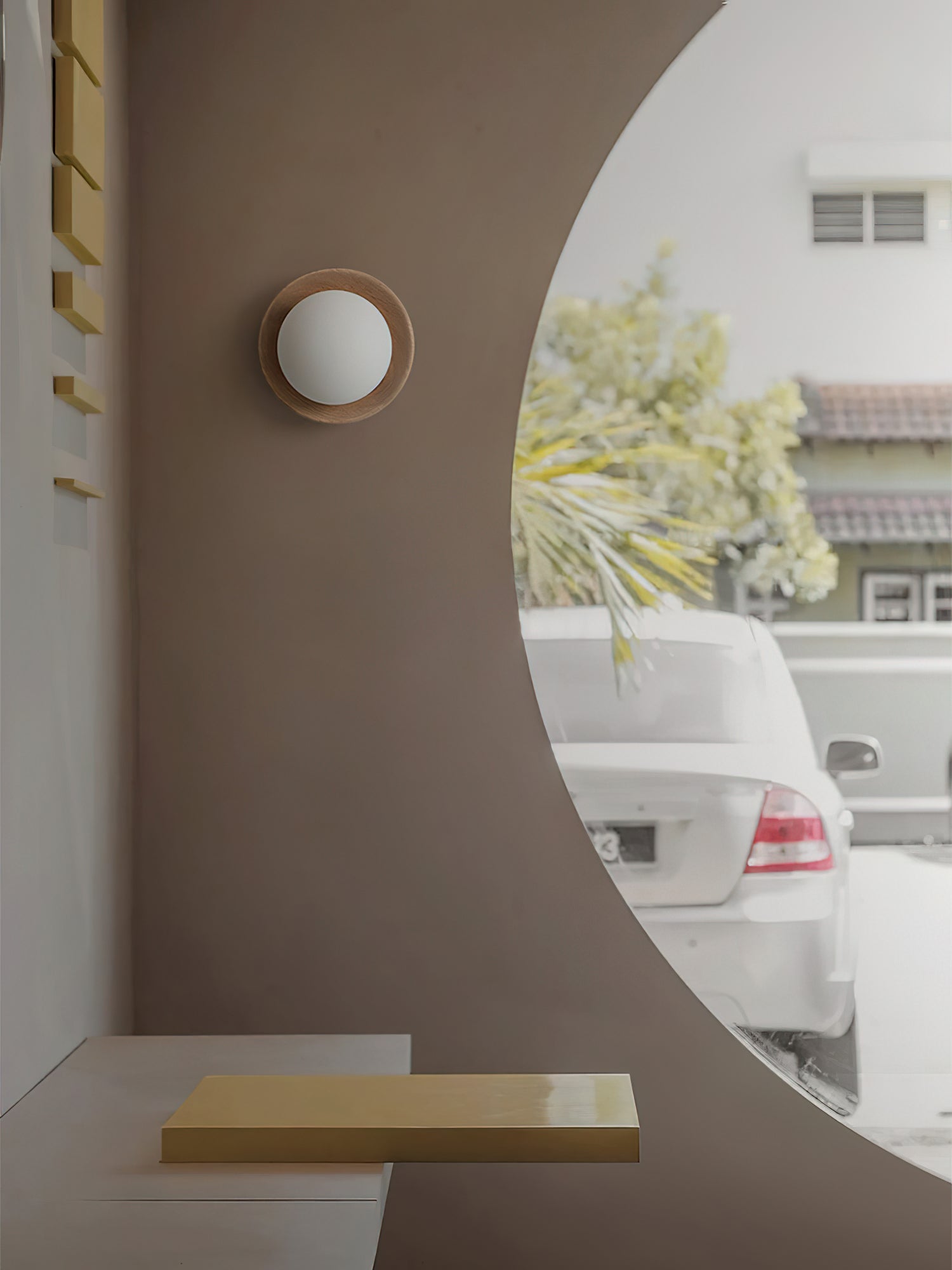 Cara Hardwood Wall Light