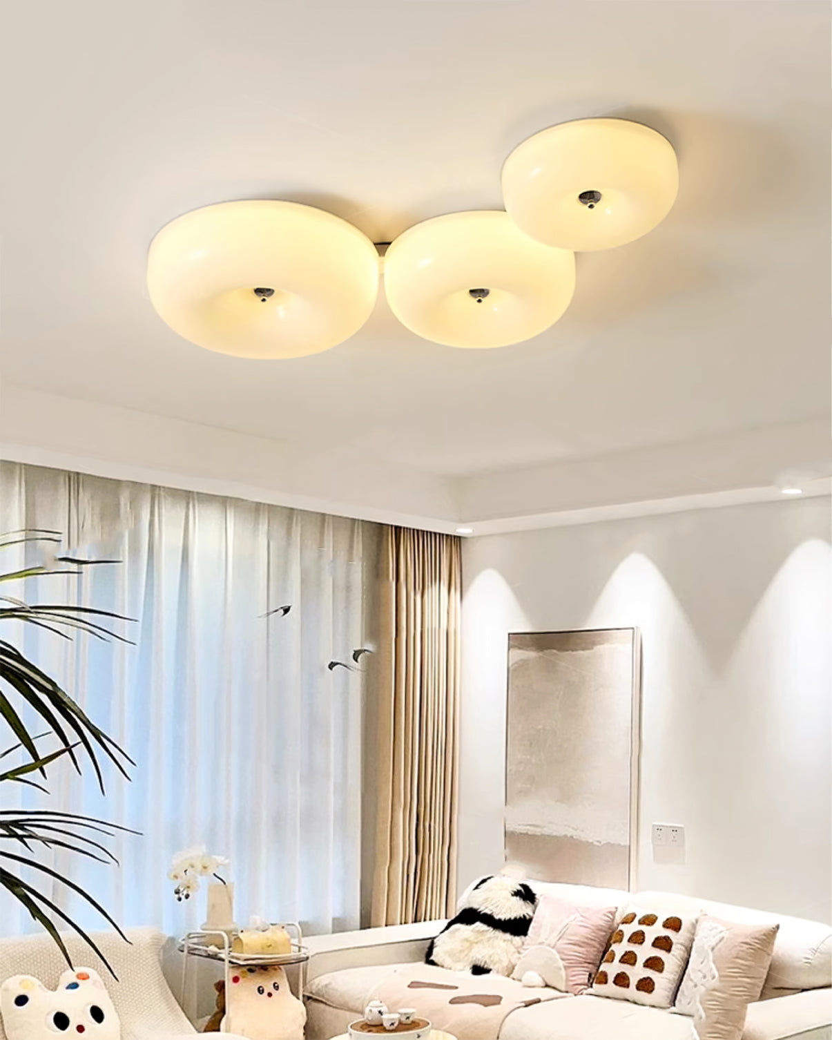 Cream Pudding Ceiling Lamp