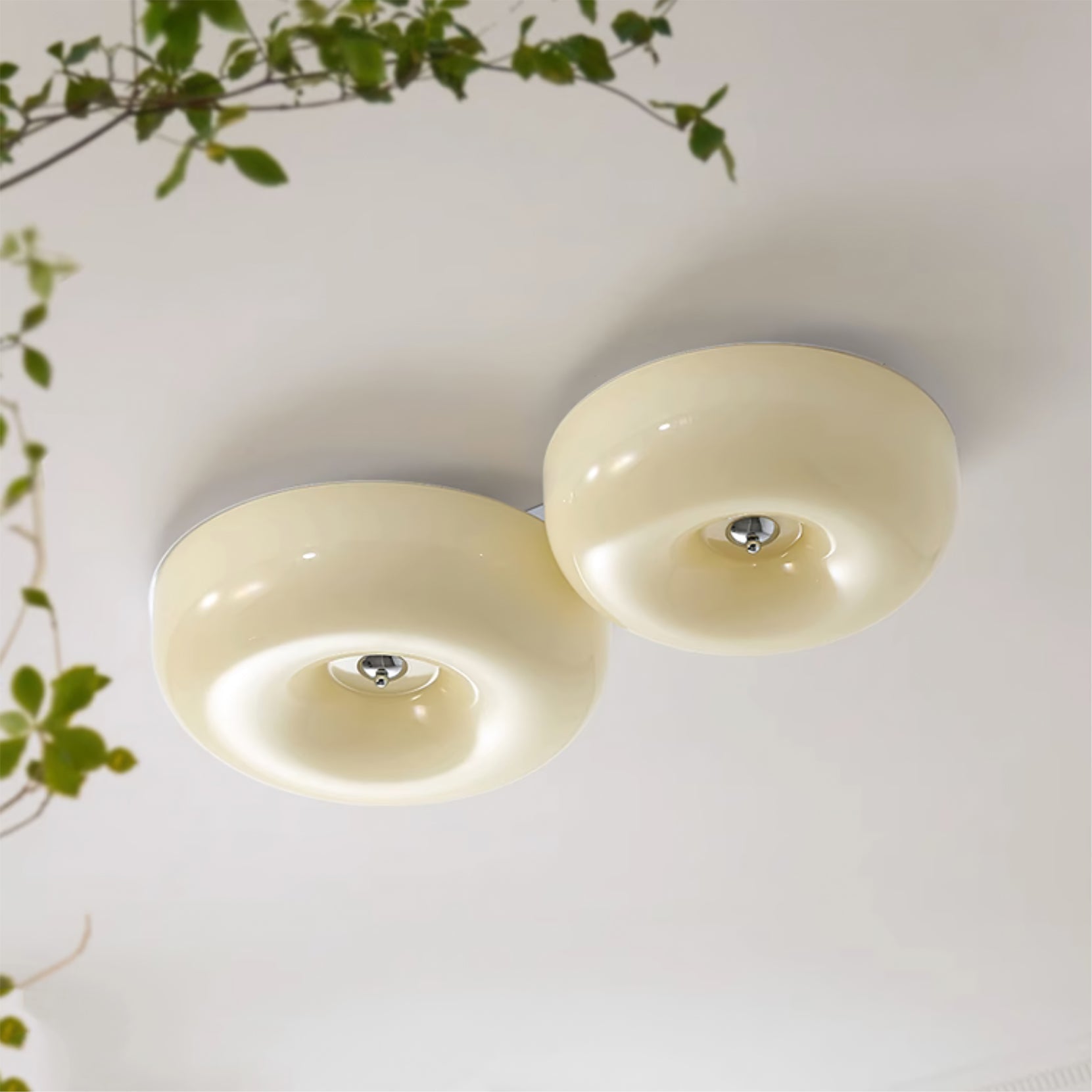 Cream Pudding Ceiling Lamp