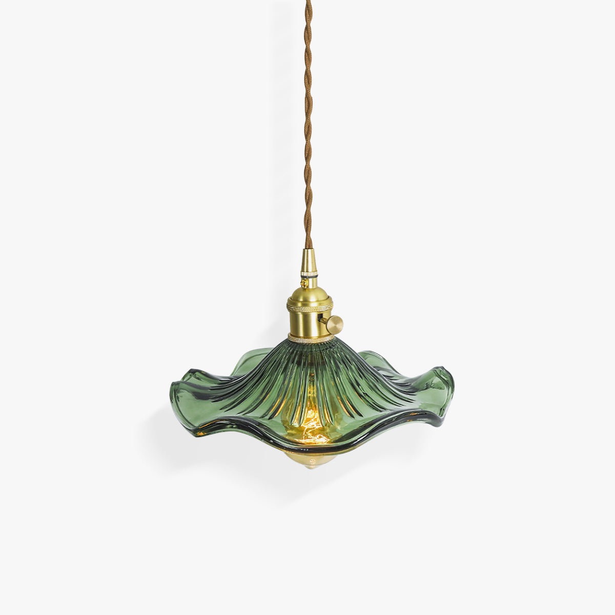 Glass Hibiscus Flower Pendant Light