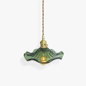 Glass Hibiscus Flower Pendant Light