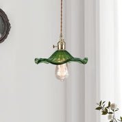 Glass Hibiscus Flower Pendant Light