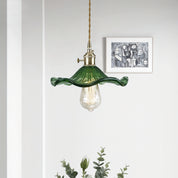 Glass Hibiscus Flower Pendant Light