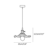 Glass Hibiscus Flower Pendant Light