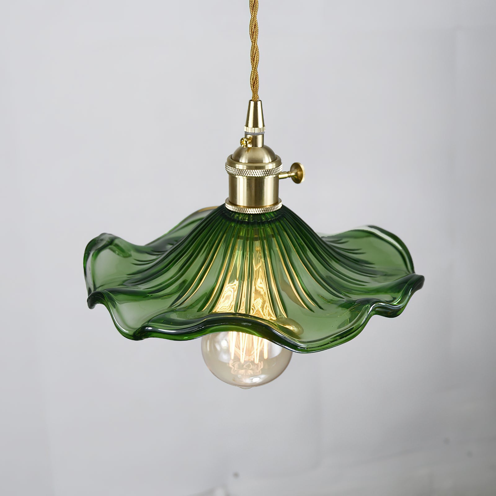 Glass Hibiscus Flower Pendant Light
