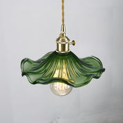 Glass Hibiscus Flower Pendant Light