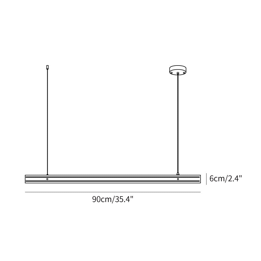 Linear Ribbon Island Pendant Light