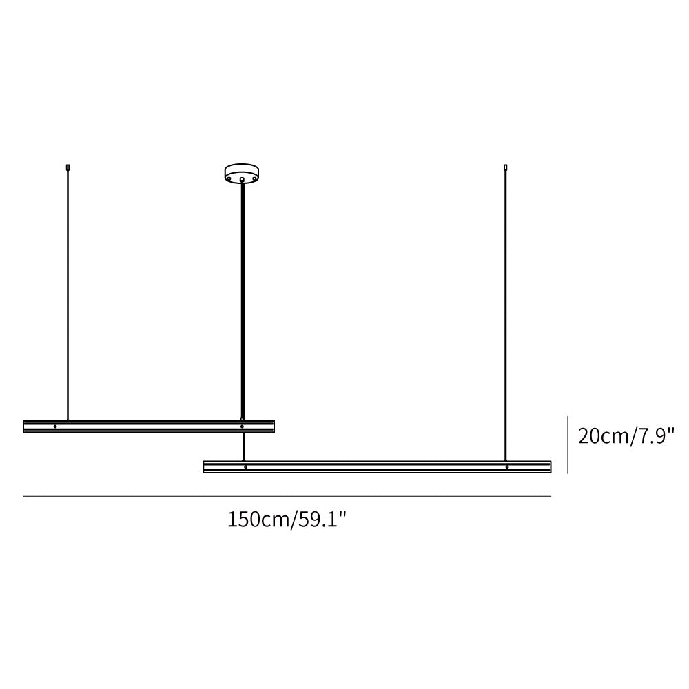 Linear Ribbon Island Pendant Light