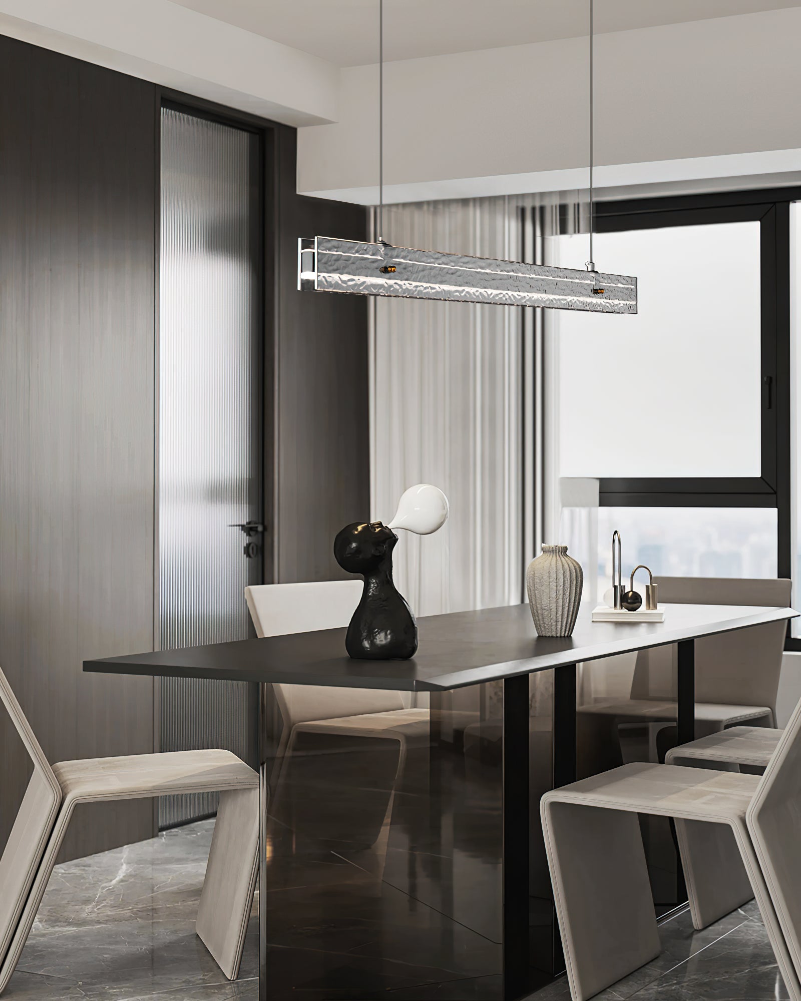 Linear Ribbon Island Pendant Light