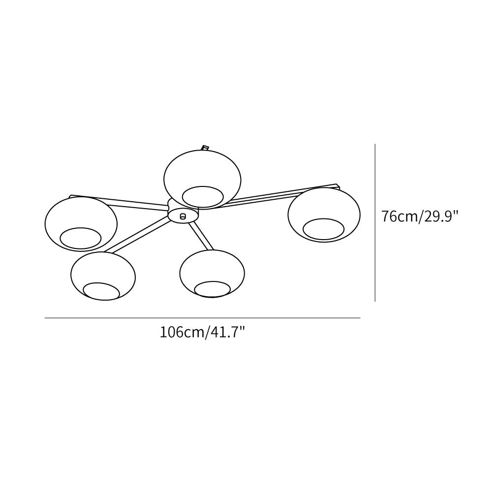 Nodes Semi-Flush Ceiling Light