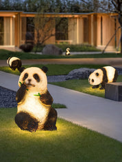 Panda Resin Outdoor Garden Lamp