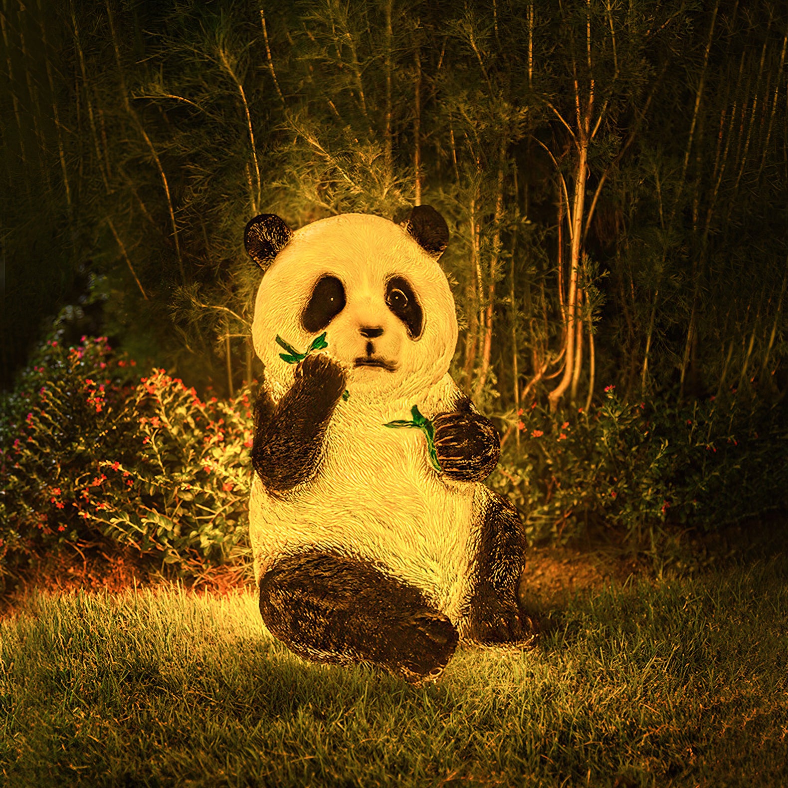 Panda Resin Outdoor Garden Lamp