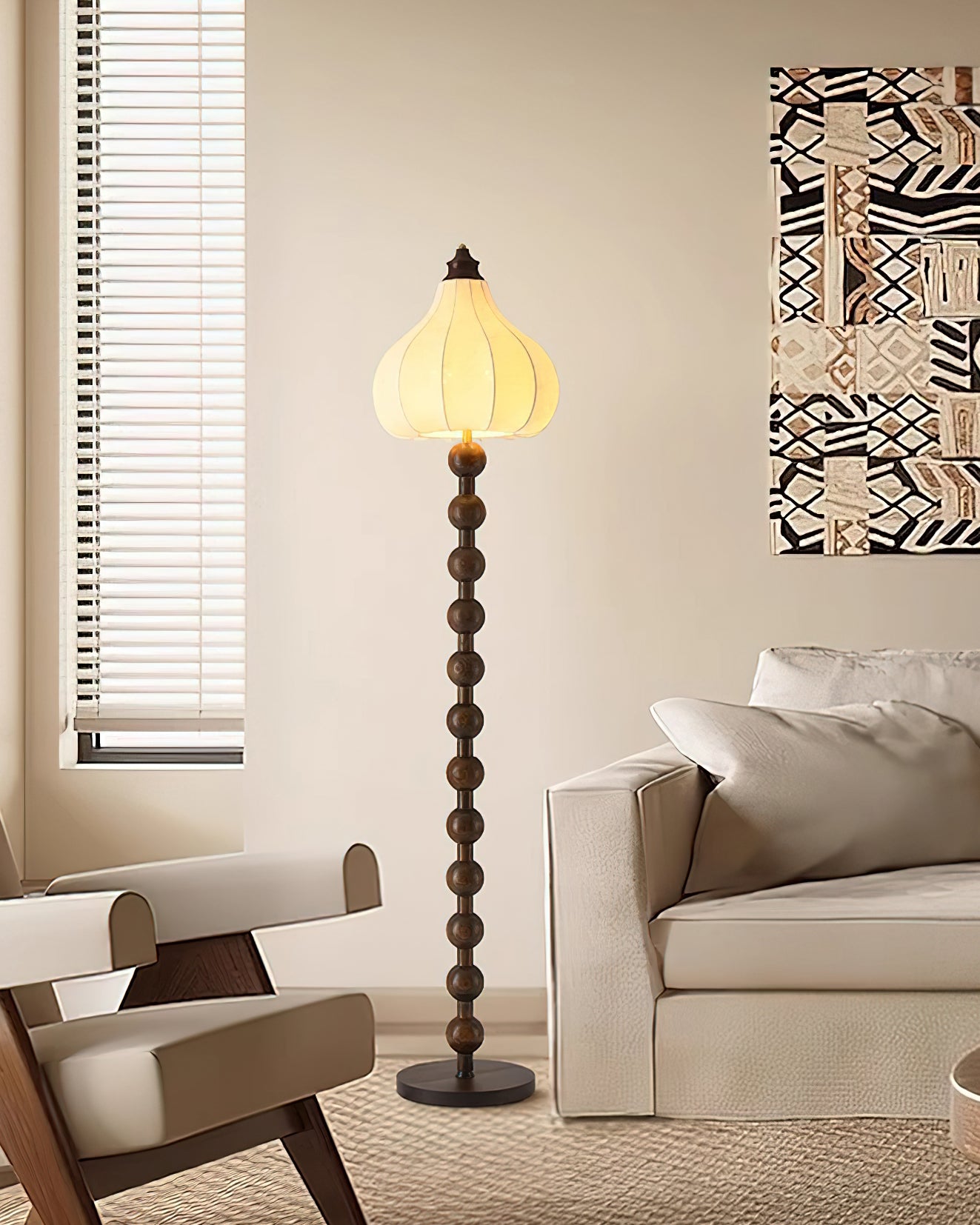 Pear Fabric Floor Lamp