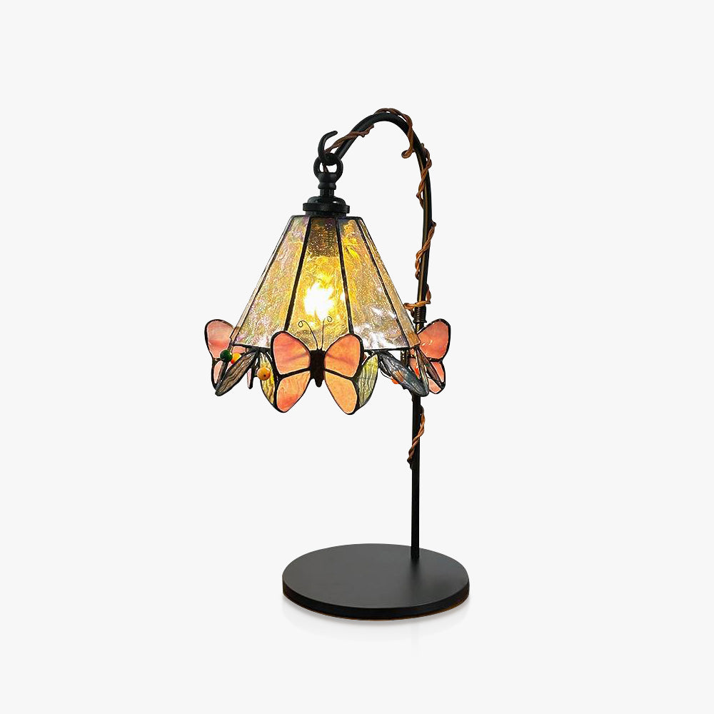 Tiffany Glass Butterfly Table Lamp