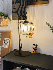 Tiffany Glass Butterfly Table Lamp