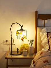 Tiffany Glass Butterfly Table Lamp