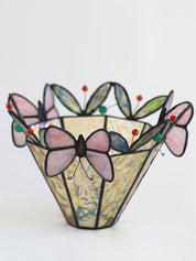 Tiffany Glass Butterfly Table Lamp