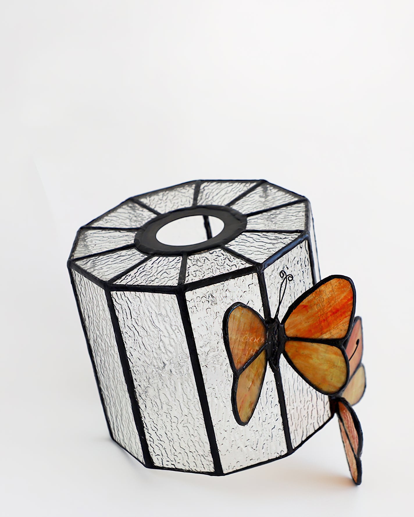 Tiffany Glass Butterfly Table Lamp
