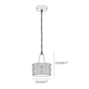 Walnut Glass Carved Pendant Light