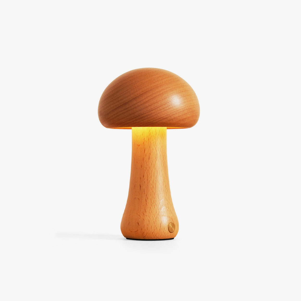 Wooden Mushroom Table Lamp (Built-in Battery)