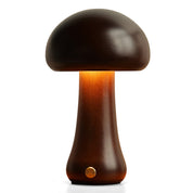 Wooden Mushroom Table Lamp (Built-in Battery)