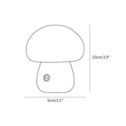 Wooden Mushroom Table Lamp (Built-in Battery)
