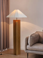 Crossbase Wooden Floor Lamp