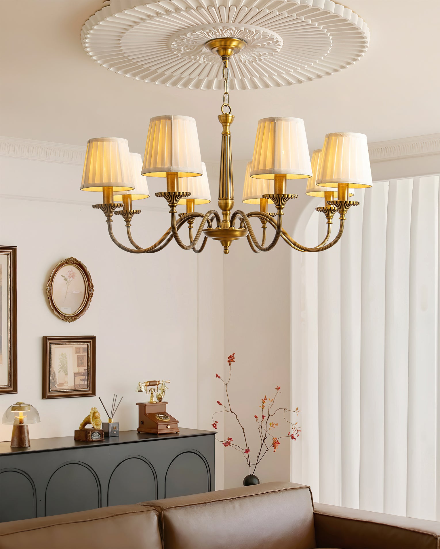 Jillian Brass Chandelier