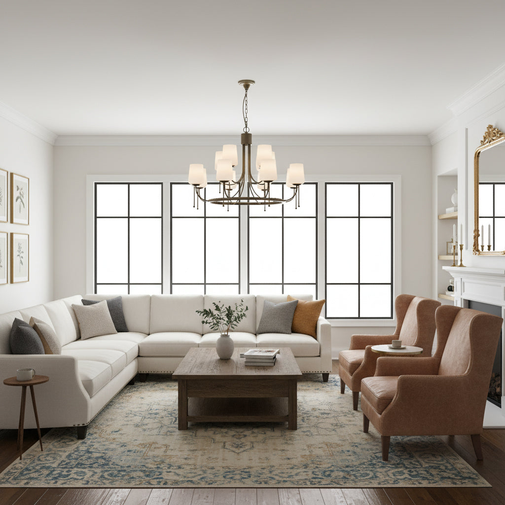 Kalco Brass Chandelier