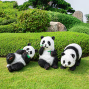 Panda Resin Outdoor Garden Lamp