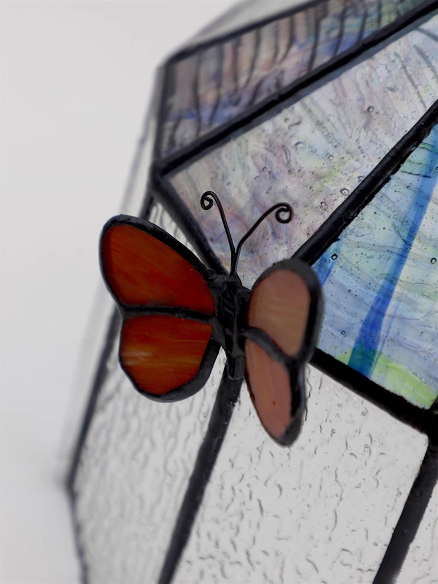 Tessa Glass Butterfly Table Lamp