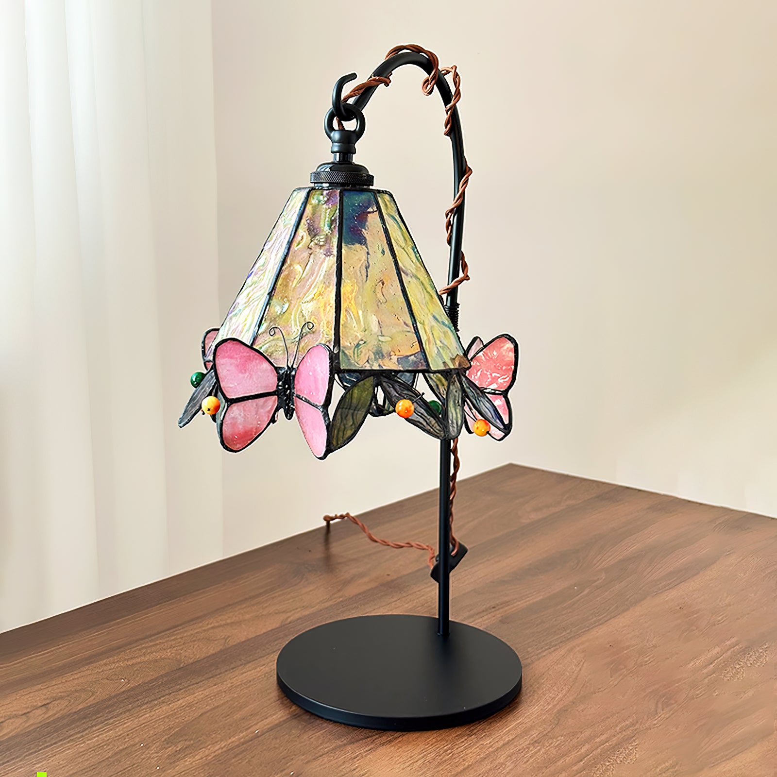 Tiffany Glass Butterfly Table Lamp