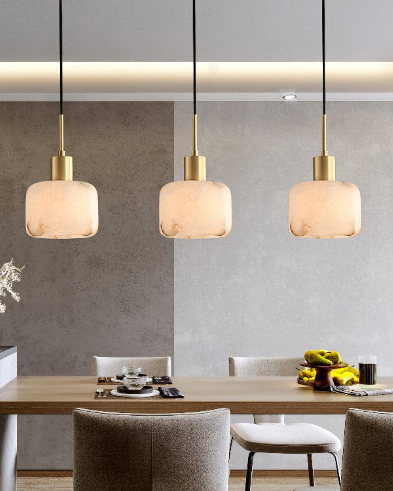 Velia Alabaster Pendant Light